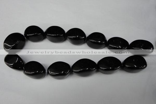 CBS222 15.5 inches 19*30mm nuggets blackstone beads wholesale