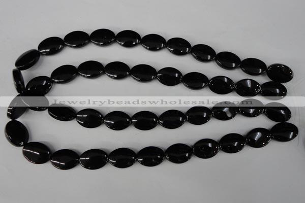 CBS250 15.5 inches 13*18mm oval blackstone beads wholesale