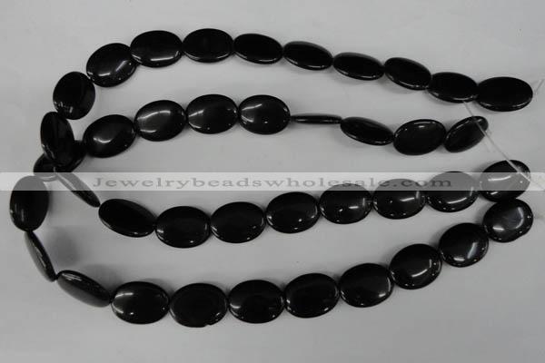 CBS251 15.5 inches 15*20mm oval blackstone beads wholesale