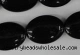 CBS252 15.5 inches 18*25mm oval blackstone beads wholesale