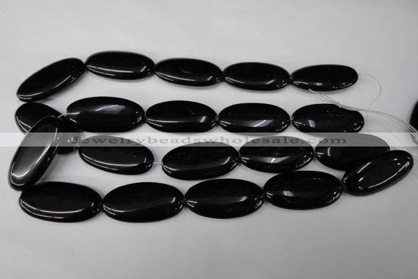 CBS255 15.5 inches 18*40mm oval blackstone beads wholesale