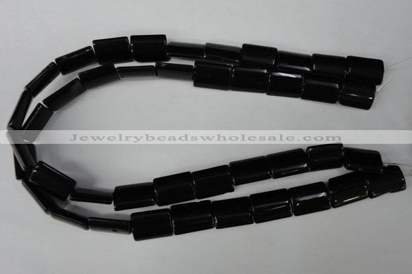 CBS275 15.5 inches 13*18mm flat tube blackstone beads wholesale