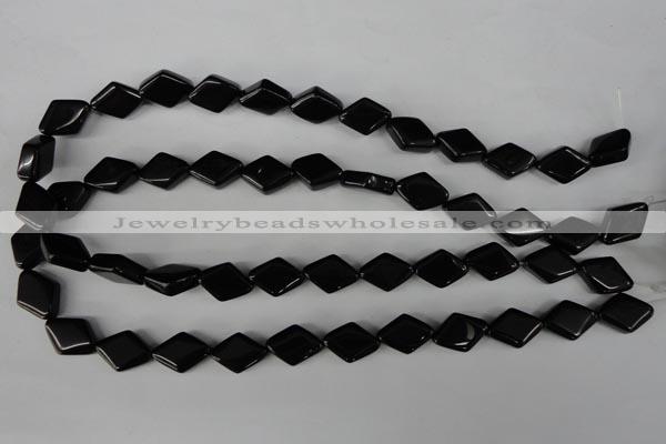 CBS288 15.5 inches 12*16mm diamond blackstone beads wholesale