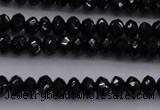 CBS512 15.5 inches 2*4mm faceted rondelle AA grade black spinel beads