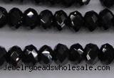 CBS514 15.5 inches 4*6mm faceted rondelle AA grade black spinel beads