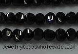 CBS528 15.5 inches 2.5*4mm lantern-shaped natural black spinel beads