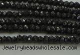 CBS531 15.5 inches 1.5*2.5mm faceted rondelle black spinel beads