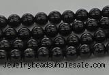 CBS539 15.5 inches 4mm round black spinel beads wholesale