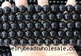 CBS543 15.5 inches 10mm round black spinel gemstone beads