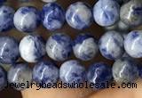 CBS600 15.5 inches 4mm round blue spot stone beads wholesale