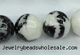 CBW107 15.5 inches 18mm round black & white jasper beads