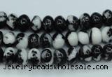 CBW111 15.5 inches 5*8mm rondelle black & white jasper beads