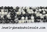 CBW172 15.5 inches 8mm round black & white jasper gemstone beads wholesale