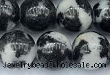 CBW186 15 inches 10mm round black & white jasper beads, 2mm hole