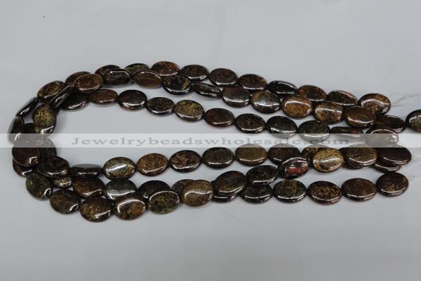 CBZ218 15.5 inches 12*16mm oval bronzite gemstone beads