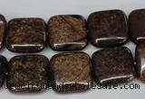 CBZ228 15.5 inches 16*16mm square bronzite gemstone beads