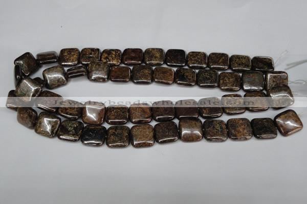 CBZ228 15.5 inches 16*16mm square bronzite gemstone beads