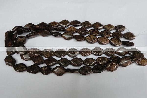 CBZ243 15.5 inches 13*18mm octagonal bronzite gemstone beads