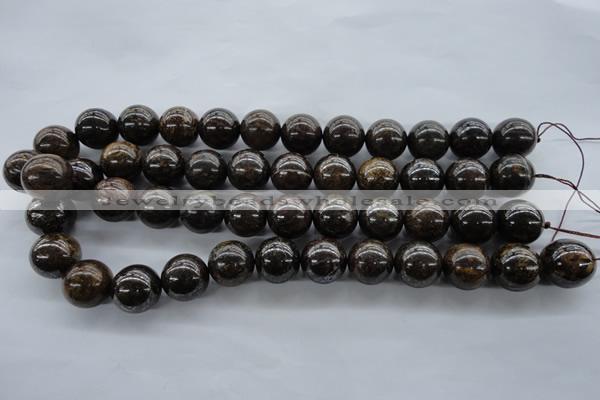 CBZ300 15.5 inches 16mm round bronzite gemstone beads wholesale