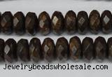 CBZ404 15.5 inches 6*12mm faceted rondelle bronzite gemstone beads