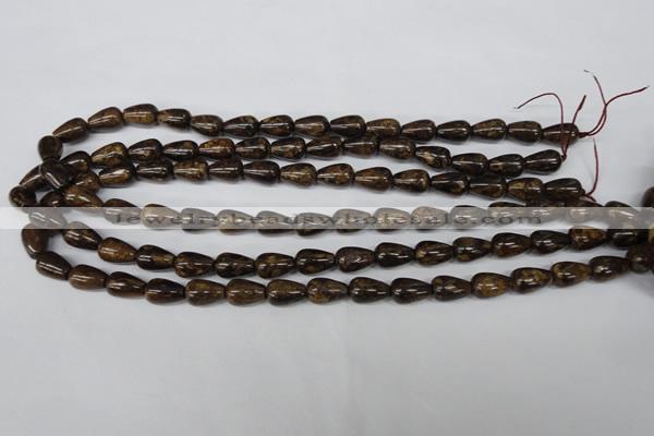 CBZ411 15.5 inches 8*12mm teardrop bronzite gemstone beads