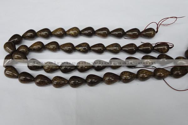 CBZ413 15.5 inches 12*16mm teardrop bronzite gemstone beads