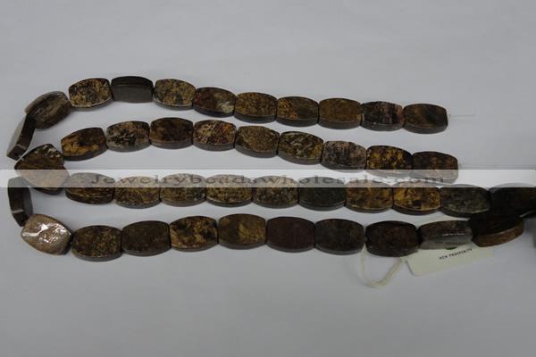 CBZ427 15.5 inches 12*16mm flat drum bronzite gemstone beads