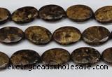 CBZ436 15.5 inches 10*14mm faceted oval bronzite gemstone beads