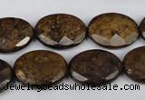 CBZ439 15.5 inches 15*20mm faceted oval bronzite gemstone beads