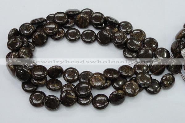 CBZ57 15.5 inches 18mm coin bronzite gemstone beads wholesale