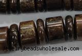 CBZ58 15.5 inches 6*18mm & 12*18mm rondelle bronzite gemstone beads