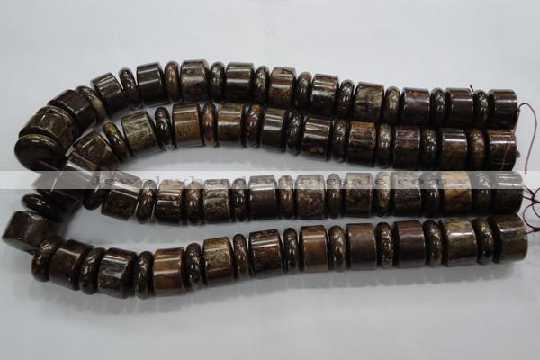 CBZ58 15.5 inches 6*18mm & 12*18mm rondelle bronzite gemstone beads