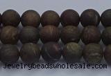 CBZ600 15.5 inches 4mm round matte bronzite beads wholesale