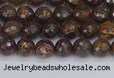 CBZ611 15.5 inches 6mm faceted round bronzite gemstone beads