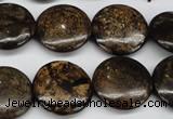 CBZ70 15.5 inches 20mm flat round bronzite gemstone beads