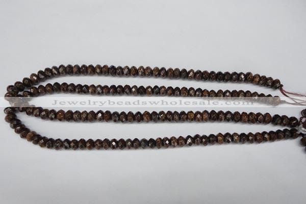 CBZ91 15.5 inches 5*8mm faceted rondelle bronzite gemstone beads