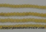 CCA01 15.5 inches 3mm round yellow calcite gemstone beads wholesale