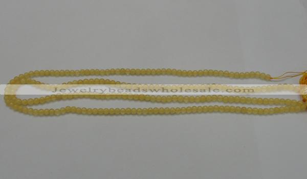 CCA02 15.5 inches 4mm round yellow calcite gemstone beads wholesale