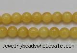 CCA04 15.5 inches 8mm round yellow calcite gemstone beads wholesale