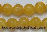 CCA07 15.5 inches 14mm round yellow calcite gemstone beads wholesale