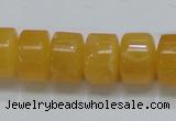 CCA09 15.5 inches 10*16mm wheel-shaped yellow calcite gemstone beads