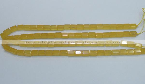 CCA10 15.5 inches 6*10mm cuboid yellow calcite gemstone beads