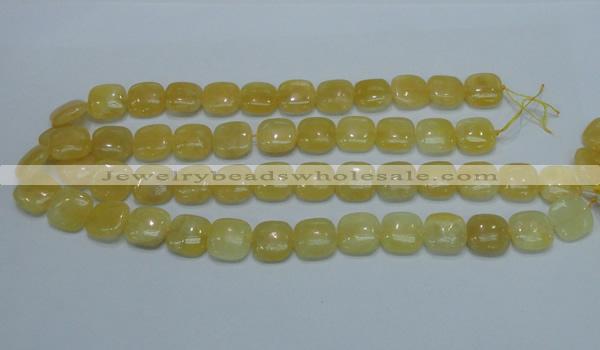 CCA12 15.5 inches 16*16mm square yellow calcite gemstone beads