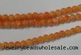 CCA300 15.5 inches 4mm round orange calcite gemstone beads wholesale