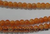 CCA301 15.5 inches 6mm round orange calcite gemstone beads wholesale