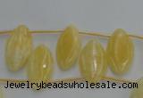 CCA31 Top-drilled 10*20mm marquise calcite gemstone beads wholesale