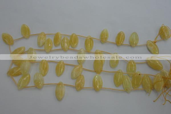 CCA31 Top-drilled 10*20mm marquise calcite gemstone beads wholesale