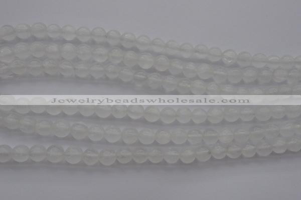 CCA353 15.5 inches 8mm round white calcite beads wholesale