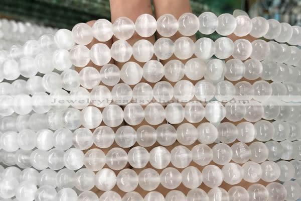 CCA362 15.5 inches 8mm round white calcite gemstone beads