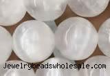 CCA364 15.5 inches 12mm round white calcite gemstone beads